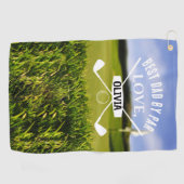 最高のパパバイパーゴルフ恋人ファーザーズデイ ゴルフタオル (横)