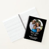 最高のパパバイパーゴルフ恋人フォトブラック ノートブック (内部)