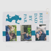 最高のパパバイパーゴルフ父フォトギフト ゴルフタオル (横)