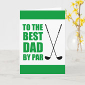 最高のパパバイパーゴルフ誕生日 カード (黄色い花)