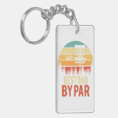 最高のパパバイパーディスクゴルフパパFather_x27_s Day Ess キーホルダー (正面左)