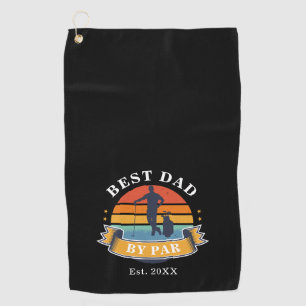 最高のパパバイパーパーソナライズされたレトロファーザーズ ゴルフタオル
