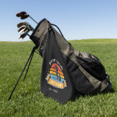 最高のパパバイパーパーソナライズされたレトロファーザーズ ゴルフタオル (グリーン)