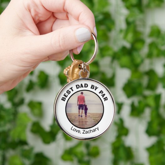 最高のパパバイパーパーソナライズされた写真 キーホルダー (手)