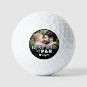 最高のパパバイパーパーソナライズされた写真 ゴルフボール (正面)