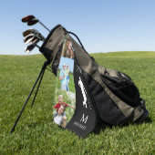 最高のパパバイパーパーソナライズされた ゴルフタオル (グリーン)