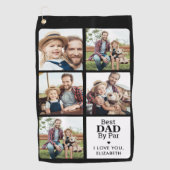 最高のパパバイパーパーソナライズされた- 5フォトコラージュ ゴルフタオル (正面)