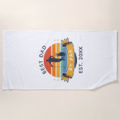 最高のパパバイパーファーザーズデイゴルフツアーカスタム ビーチタオル (正面)