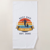 最高のパパバイパーファーザーズデイゴルフツアーカスタム ビーチタオル (正面)