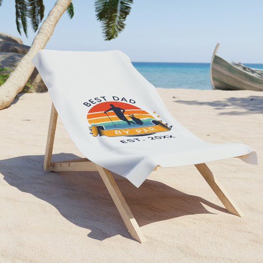 最高のパパバイパーファーザーズデイゴルフツアーカスタム ビーチタオル