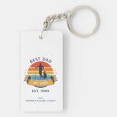 最高のパパバイパーファーザーズデイゴルフ恋人 キーホルダー (裏面)
