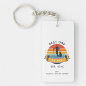 最高のパパバイパーファーザーズデイゴルフ恋人 キーホルダー (正面)