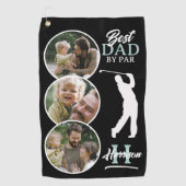 最高のパパバイパーフォトコラージュモノグラム ゴルフタオル (正面)