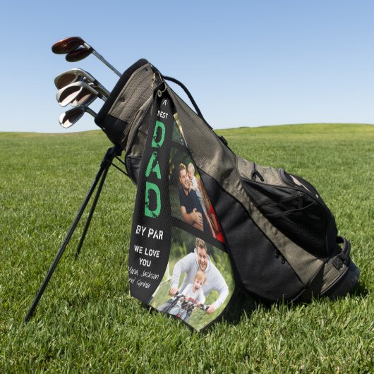 最高のパパバイパーフォトゴルファーの父の日 ゴルフタオル (グリーン)