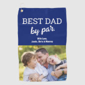 最高のパパバイパーフォトフォトブルーファーザーの日のカスタム ゴルフタオル (正面)