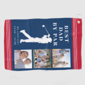 最高のパパバイパーフォト父の日 ゴルフタオル (横)