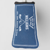 最高のパパバイパーブルーレザーキープサークゴルフクラブヘッド ゴルフヘッドカバー (回転90)