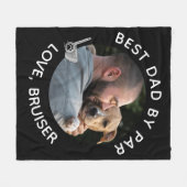 最高のパパバイパーペットカスタムフォトゴルフ フリースブランケット (正面(横))