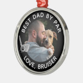 最高のパパバイパーペットカスタム写真 メタルオーナメント (左)