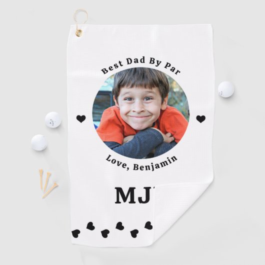最高のパパバイパーモダン写真パーソナライズされた ゴルフタオル (インサイチュ)