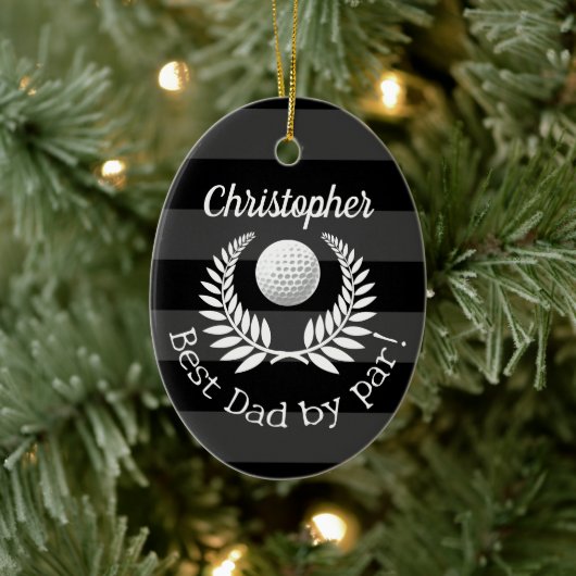 最高のパパバイパーリース名前をカスタムするファーザーズデイ セラミックオーナメント (ツリー)