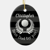 最高のパパバイパーリース名前をカスタムするファーザーズデイ セラミックオーナメント (裏面)