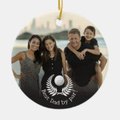 最高のパパバイパーリース名前をカスタムする写真 セラミックオーナメント (正面)