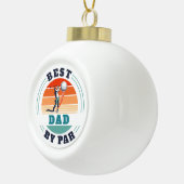 最高のパパバイパーレトロカスタムゴルフ父 セラミックボールオーナメント (右)