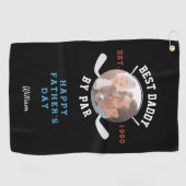 最高のパパバイパーレトロファザーズデイブラックモノグラム  ゴルフタオル (横)