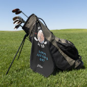 最高のパパバイパーレトロファザーズデイブラックモノグラム  ゴルフタオル (グリーン)