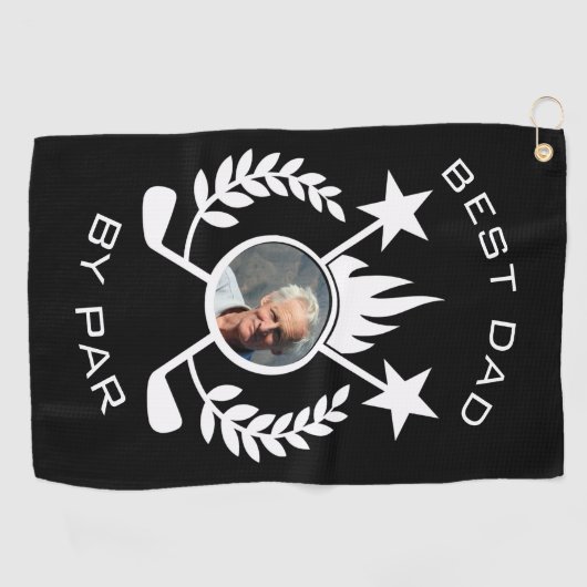 最高のパパバイパー写真ギフト父のゴルフタオル ゴルフタオル (横)