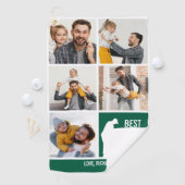 最高のパパバイパー写真コラージュ父の日 ゴルフタオル (インサイチュ)