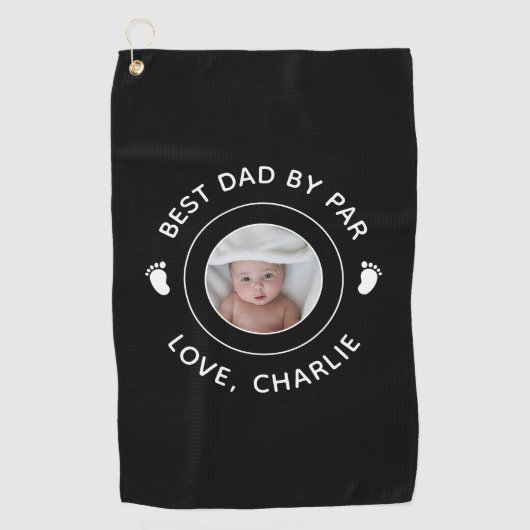 最高のパパバイパー写真ニューお父さんファースト・ファーザーデー ゴルフタオル (正面)