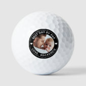 最高のパパバイパー写真パーソナライズされたカスタム色 ゴルフボール (正面)