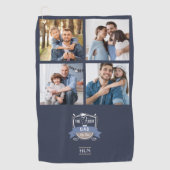 最高のパパバイパー写真パーソナライズされたゴルフタオル ゴルフタオル (正面)