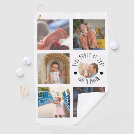 最高のパパバイパー写真パーソナライズされた父の日 ゴルフタオル (インサイチュ)