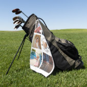 最高のパパバイパー写真パーソナライズされた父の日 ゴルフタオル (グリーン)