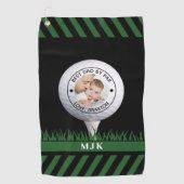 最高のパパバイパー写真パーソナライズされた ゴルフタオル (正面)