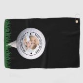 最高のパパバイパー写真パーソナライズされた ゴルフタオル (横)