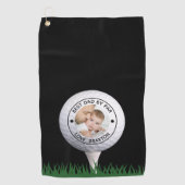 最高のパパバイパー写真パーソナライズされた ゴルフタオル (正面)