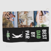 最高のパパバイパー写真モノグラム父親の日ギフト ゴルフタオル (横)