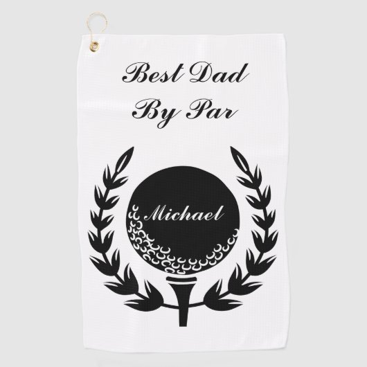 最高のパパバイパー名前をカスタムするクラシック ゴルフタオル (正面)