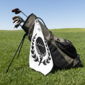 最高のパパバイパー名前をカスタムするクラシック ゴルフタオル (グリーン)