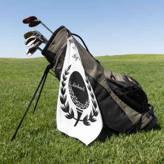 最高のパパバイパー名前をカスタムするクラシック ゴルフタオル (グリーン)