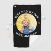 最高のパパバイパー名前をカスタムする写真父の日 ゴルフタオル (インサイチュ)