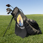 最高のパパバイパー名前をカスタムする写真父の日 ゴルフタオル (グリーン)