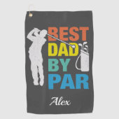 最高のパパバイパー名前をカスタムする父の日 ゴルフタオル (正面)
