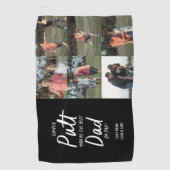 最高のパパバイパー数々のフォトゴルフファーザーズ・デイ ゴルフタオル (正面)