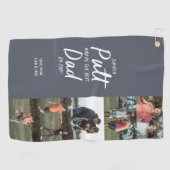 最高のパパバイパー数々のPhoto navy blue Faters Day ゴルフタオル (横)