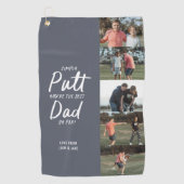 最高のパパバイパー数々のPhoto navy blue Faters Day ゴルフタオル (正面)